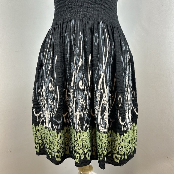 NWOT Max Edition Ruched Bodice Fit & Flare Embroidered Fairy Grunge Dress Sz XLP - Picture 4 of 12